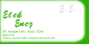 elek encz business card